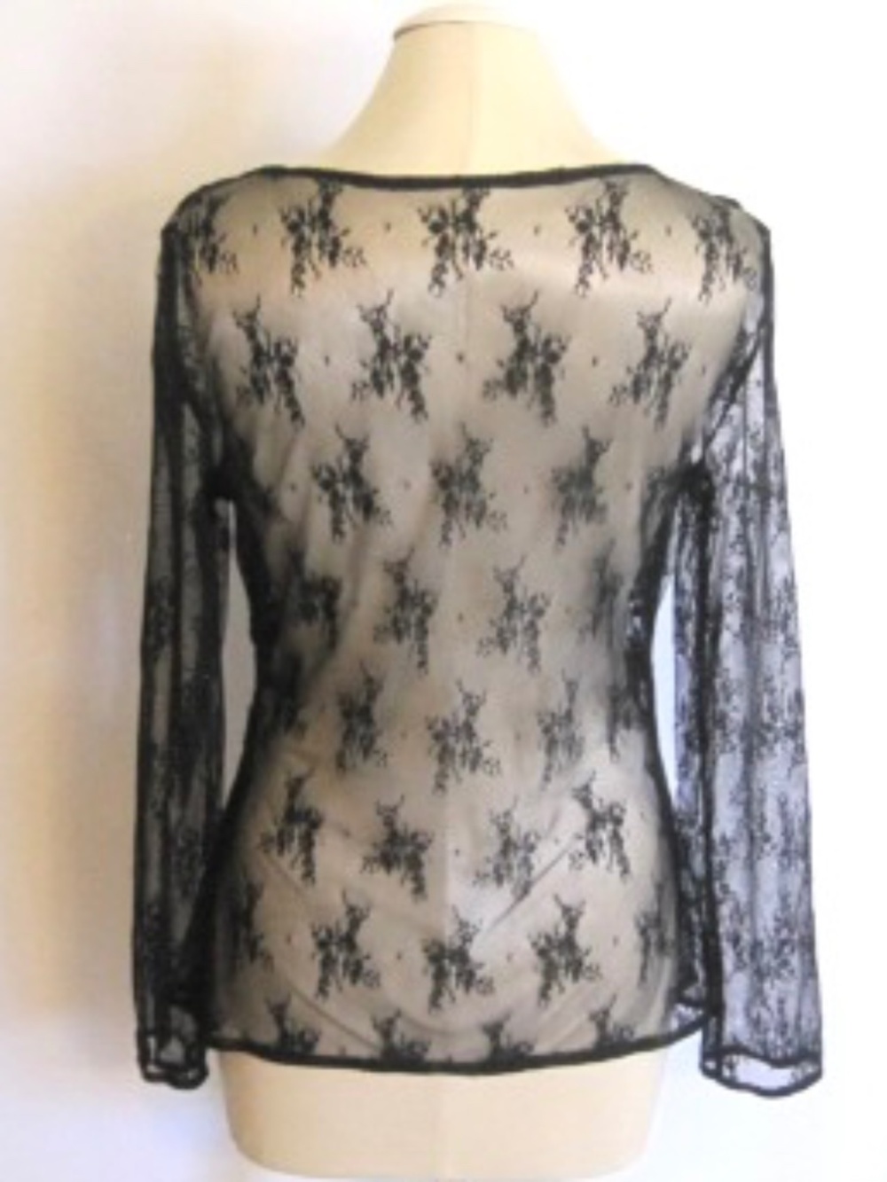Embroidered Sheer Mesh Top - Picture 5 of 7